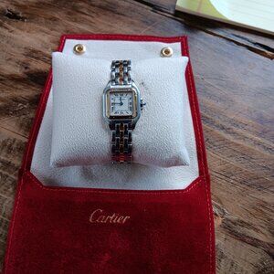 CARTIER GOLD AND SILVER LADIES WATCH
